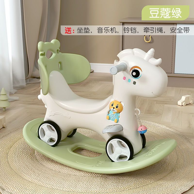 Caballo mecedora para niños Caballo mecedora para bebés Caballo de madera para bebés Regalo de un año