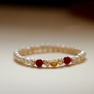 Natural freshwater pearl bracelet for women, light luxury, niche, simple, high-end, new Chinese style bracelet, not easy to fade, hand jewelry