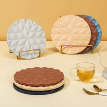 北欧风硅胶隔热垫 ins餐垫家用餐桌垫厨房防滑耐高温加厚防烫锅垫