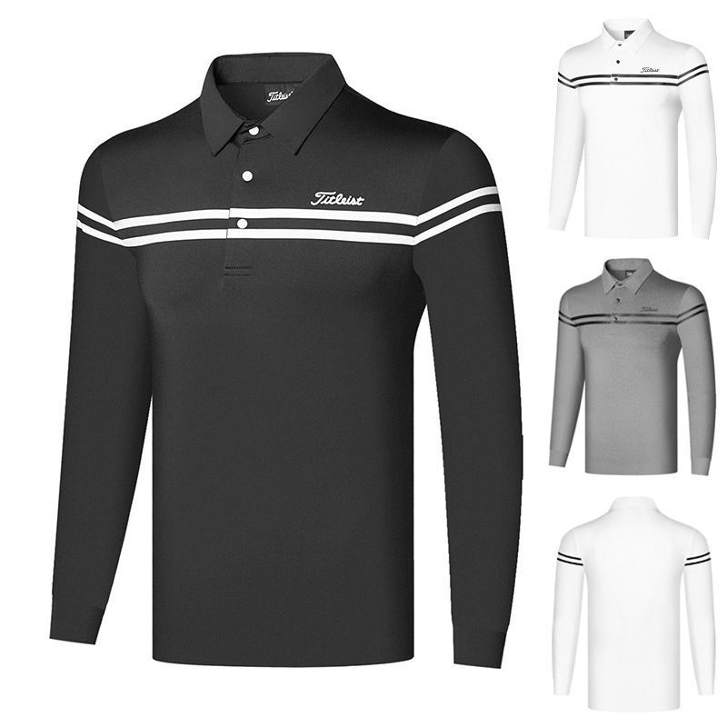 Spring New Golf Clothes Men's Outdoor Sports Jersey Polo Shirt Golf Clothing Breathable Quick-drying Perspiration