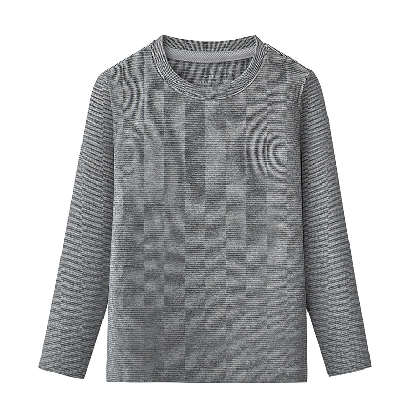 Otoño e invierno nuevos niños y niñas transfronterizos más chaqueta cálida gruesa de terciopelo cuello redondo puede salir camisa de fondo de color sólido en stock