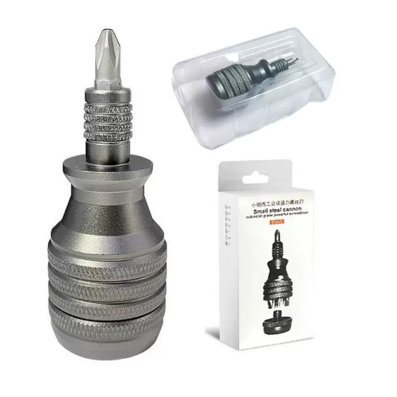 Многофункциональный мини-набор отверток 7-в-1 из алюминиевого сплава для трансграничной торговли с насадками высокой твердости (плоская и крестовая)