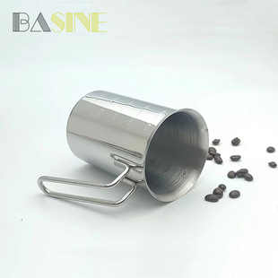 Wholesale thickened stainless steel Italian flower cup milk bubble Cup coffee flower cylinder flower tool milk cylinder Milk Cup