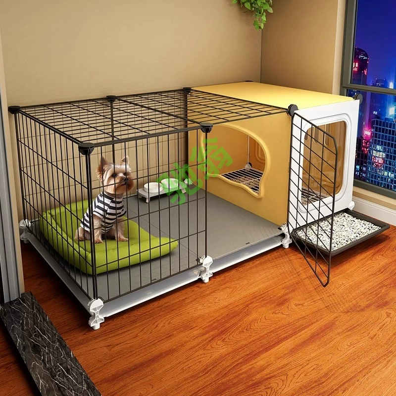 Yut Собачья клетка Маленькая собака с туалетом, разделяющей одну комнату, одну комнату, одну комнату, один питомник, туалет