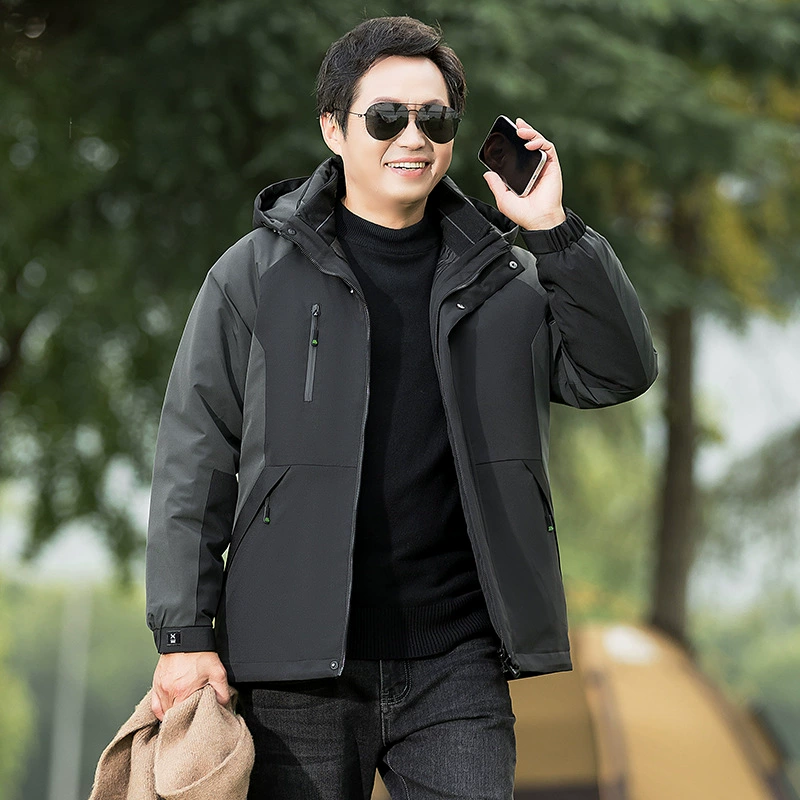 Мужская хлопчатобумажная одежда среднего и пожилого возраста утолщена и теплая