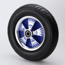定制 14寸300-8实心橡胶轮铝合金轮毂脚轮高载重轮胎老虎车轮子