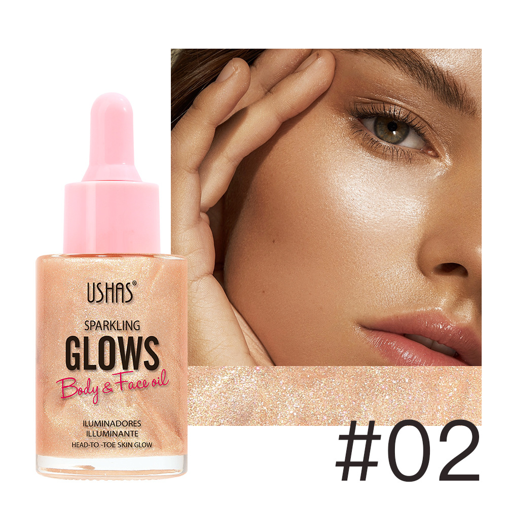 USHAS punto transfronterizo venta caliente gotero brillo aceite de alto brillo UC024A B