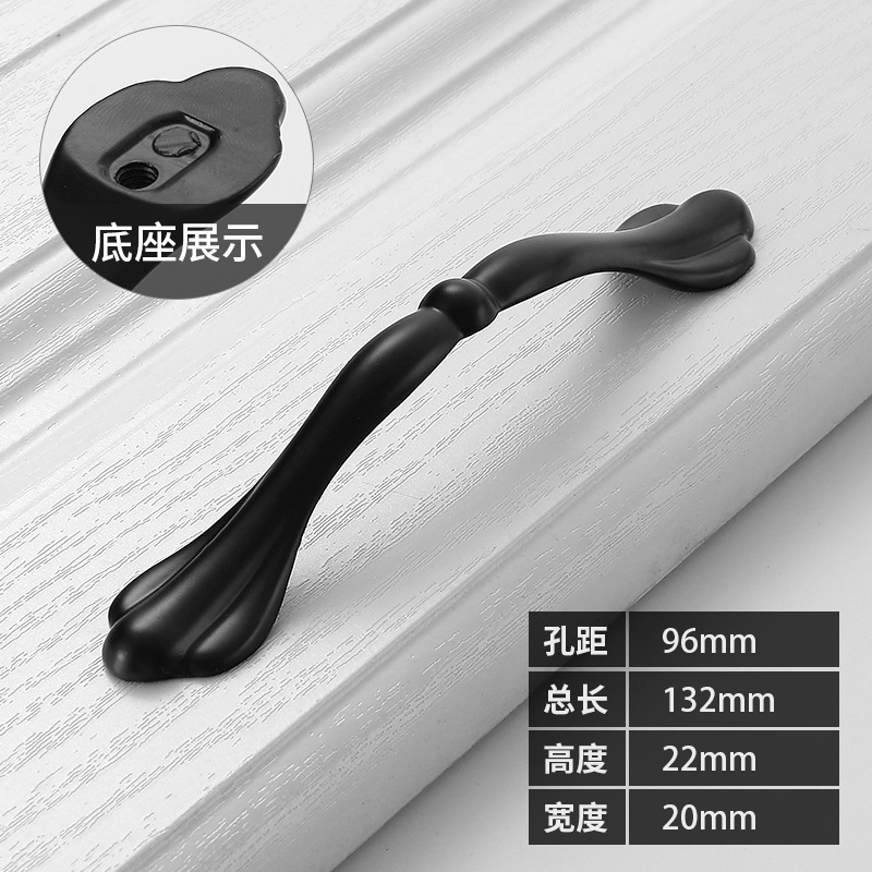 Factory direct sales wholesale wardrobe door flat invisible handle black drawer small handle wardrob
