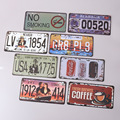 美式复古怀旧标牌制定铁皮创意车牌咖啡厅酒吧个性墙壁数字牌