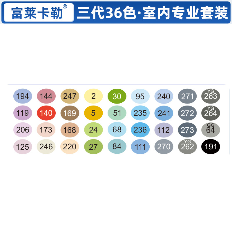 Xiupu Fule Kaler tres generaciones de rotuladores de cabeza suave alcohol aceite arte suave prueba de arte especial pluma importada