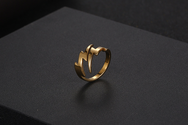 6g Weight Rings Classification 11, 12, 6 Ring Size 1 Piece Quantity Holiday, Daily Occasion Titanium Steel Material Lightning Pattern Men's Gender Polishing Design Simple Style Style Simple Style Lightning Titanium Steel Polishing Men's Rings 4