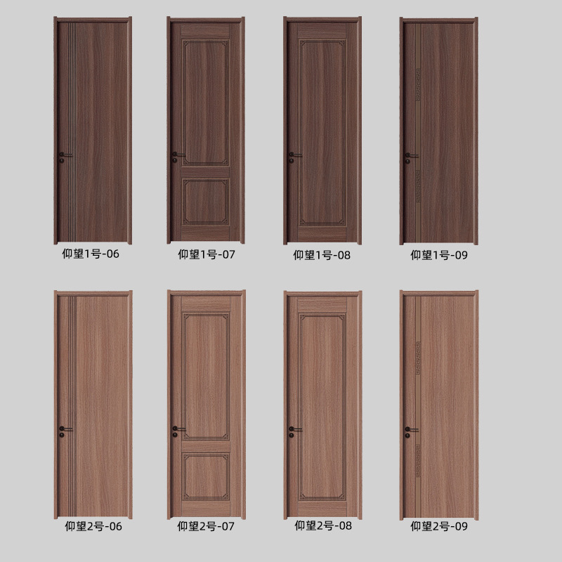 Puerta compuesta de madera sólida color de madera ecológica sin pintura puerta de la habitación de hotel puerta de ingeniería de oficina puerta de madera de dormitorio insonorizada image 4
