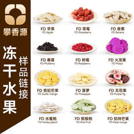 攀香源FD水果冻干冻干芒果草莓水蜜桃火龙果菠萝桑葚干样品100g装