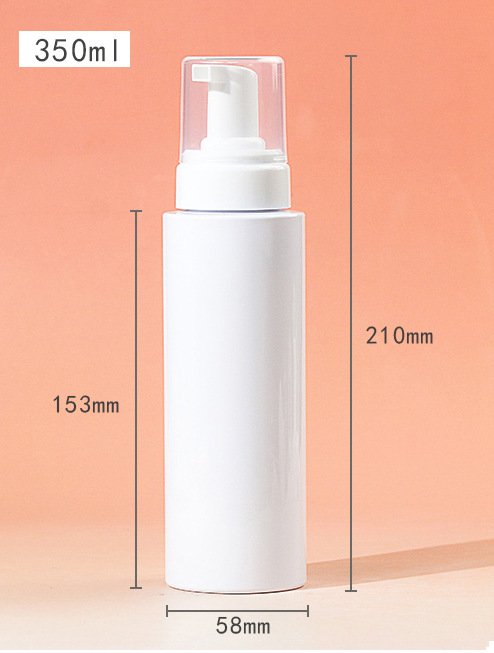 350ml; botella transparente + cabeza de espuma tipo A; mascota