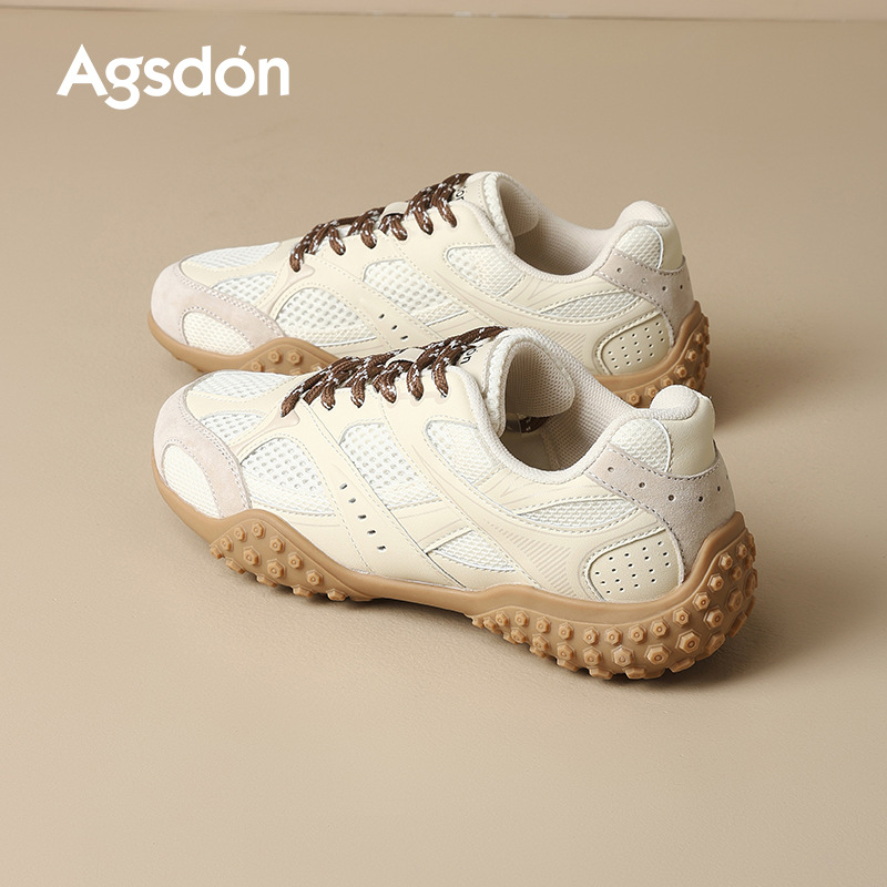 Zapatos de entrenamiento para mujeres 2025 nuevos zapatos casuales retro blanco de otoño zapatos de ballet de montaña