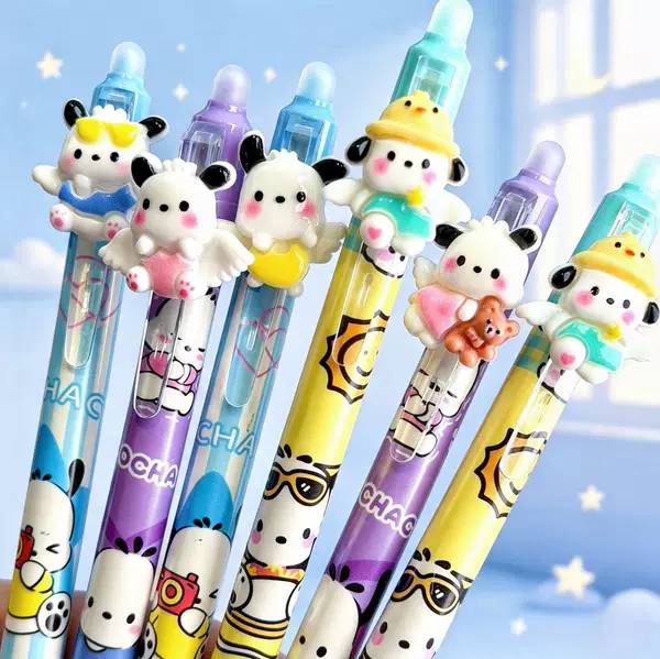Cute 3D Resin Retractable Pen for Girls, High-Quality Quick-Dry Gel Pen for Studying and Writing