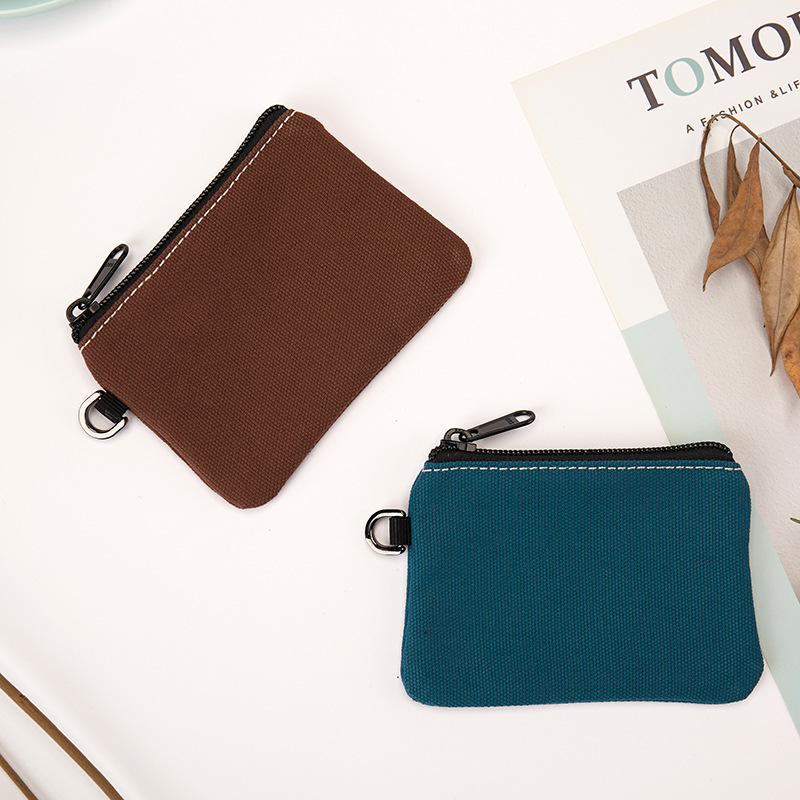 Brendan Cross-border New Simple Fabric Coin Purse Korean Coin Bag Plain Canvas Storage Bag Wholesale Brendan Cross-border New Simple Fabric Coin Purse Korean Coin Bag Plain Canvas Storage Bag Wholesale