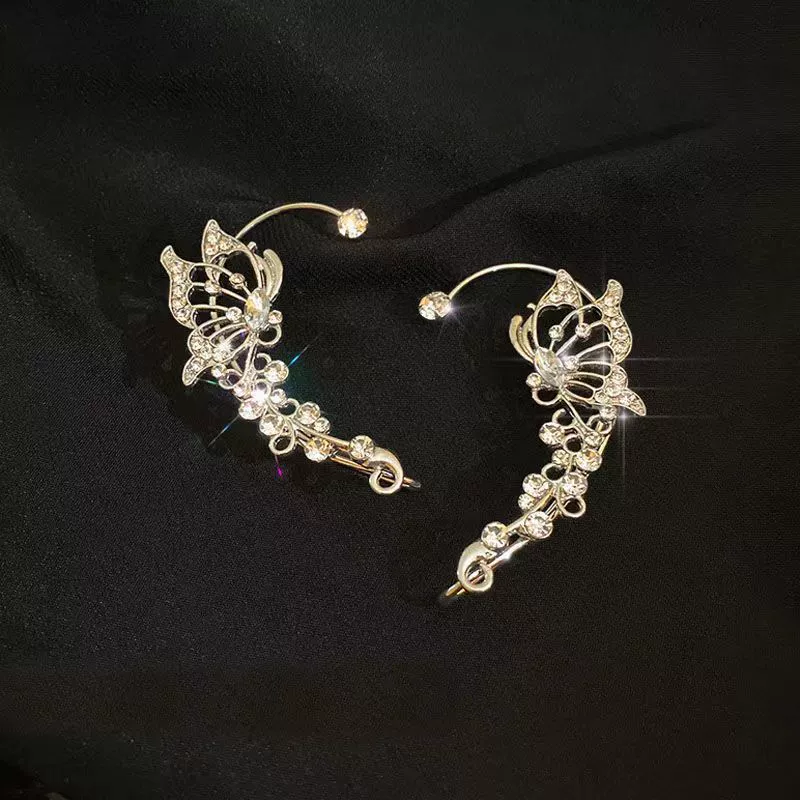 Small Ear Clip Ear Cuff, Light Luxury Design, Elf-Style Silver/Gold Options
