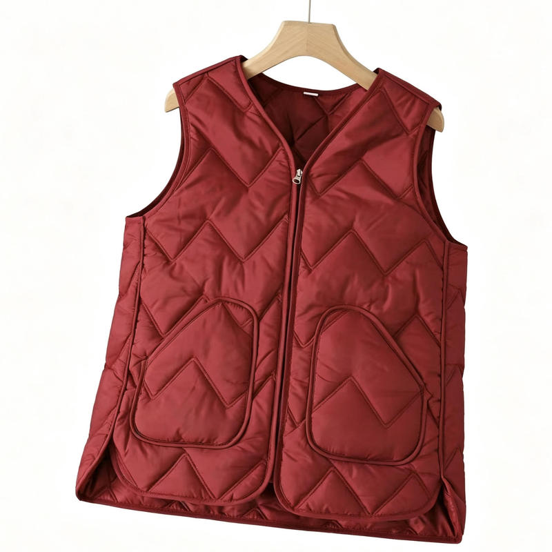 528 Women's New Style W-Line Full-Zip Vest, Lightweight and Warm, Suitable for Office Wear 528 Women's New Style W-Line Full-Zip Vest, Lightweight and Warm, Suitable for Office Wear