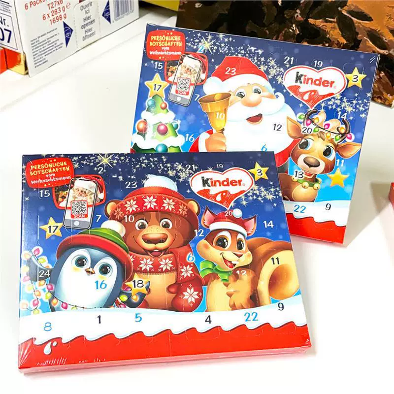 Кинда Kinder цветной орех hazelnut крем крем молочный шоколад яйцо сендвич сендвич рождественский подарок конфеты новогодние перекусы