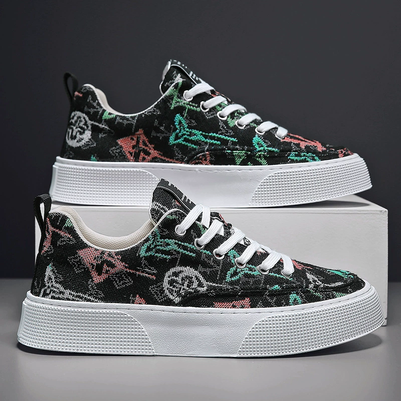 Мужская обувь 2024 Весенняя новая обувь в стиле Харадзюку, Студенческая Универсальная Спортивная повседневная обувь, молодежная парусиновая обувь, мужская