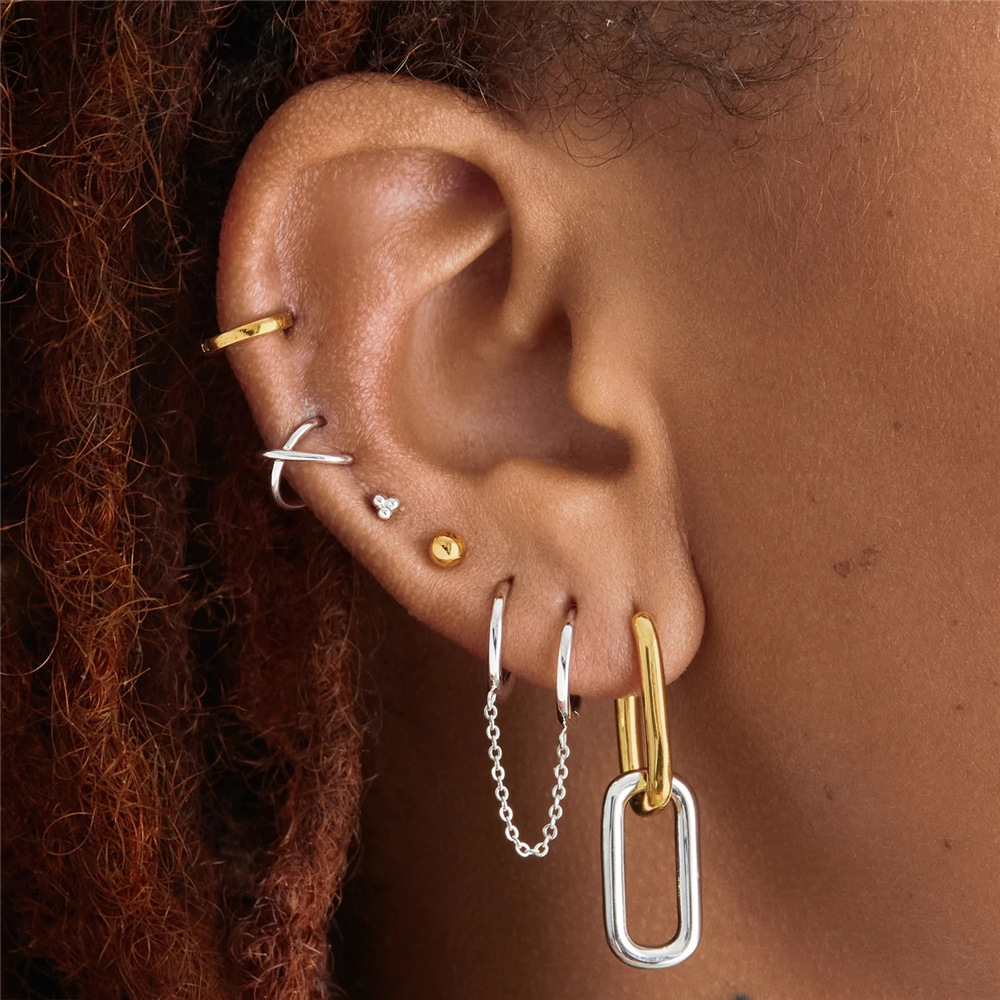 1g Weight 925 Sterling Silver Ear Needle Material Earrings Classification 1 Pair Quantity Daily Occasion 925 Sterling Silver Material Geometric Pattern All Seasons Season Women's Gender Mixed Metal Design Simple Style, IG Style Style 1 Pair 925 Sterling Silver 925 Sterling Silver Earrings Geometric Earrings 5