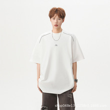 索罗娜短袖T恤男女夏季新款潮牌宽松设计感半袖百搭情侣休闲上衣