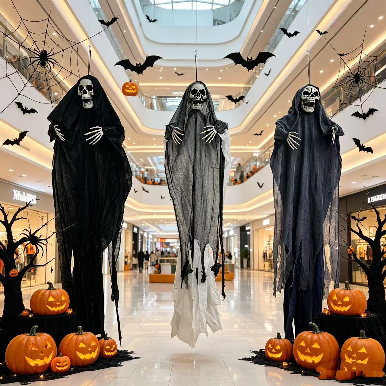 Halloween transfronterizo cuelga fantasma habitación fiesta de hechicería horrendo accesorios decorativos horrores puerta de la casa embrujada gran colgante