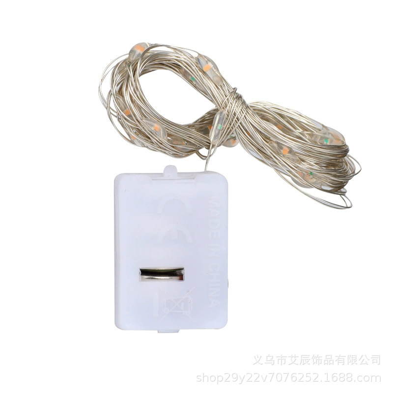 LED copper wire fairy lights, 3‑mode adjustable, warm/multi colors, AG13/LR44 battery