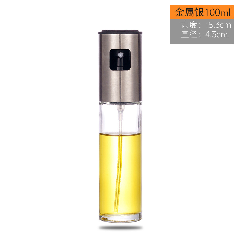 メーカー卸売オイルボトルプッシュ噴霧ガラスオイルボトルキッチン家庭用バーベキューステンレス製オイルボトル|undefined