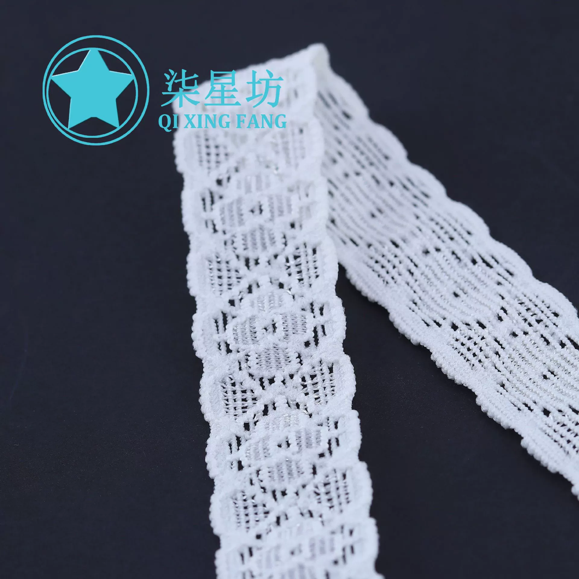 Спот DIY окрашенный черно-белый эластичный маленький кружево с четырьмя листьями