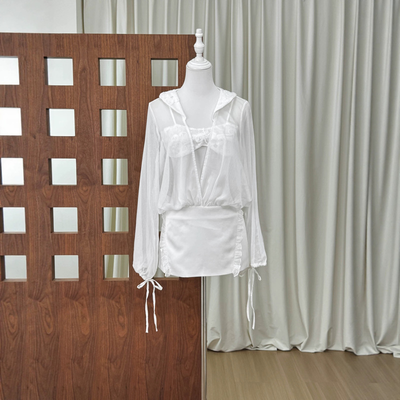 French-Style Pure Desire Lace Inner Layer "Live-Grade Satin Beauty" Sexy and Fashionable Lapel Slim-Fit Shirt Dress French-Style Pure Desire Lace Inner Layer "Live-Grade Satin Beauty" Sexy and Fashionable Lapel Slim-Fit Shirt Dress