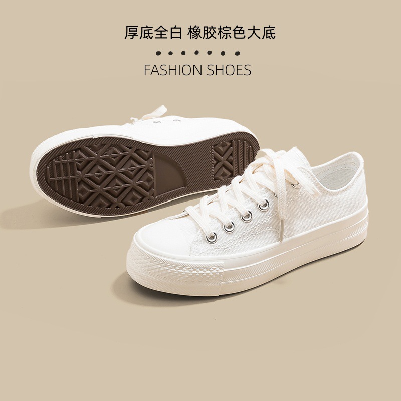 Japón Okazama Kuryu arroz grueso con suela elevada zapatos de lona rosa para niñas estudiantes coreanas con suela de goma vulcanizada.