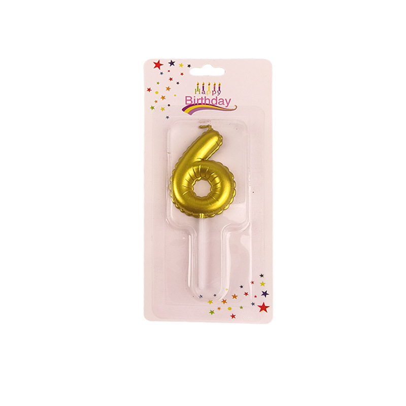 Nuevos productos de oro velas digitales modelado globos empaquetado por separado vela feliz cumpleaños pastel de cumpleaños vela digital