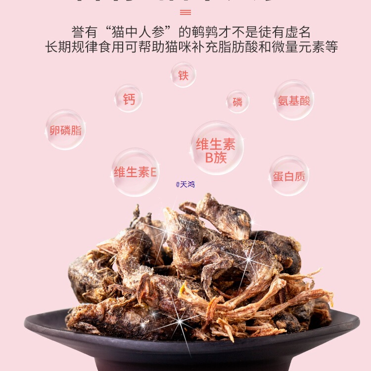 Cat Snacks, Small Quail Freeze-Dried Kitten Snacks, Adult Cat Nutrition, Fattening and Calcium Supplement, Frozen Meat, Dried Quail Cat Food