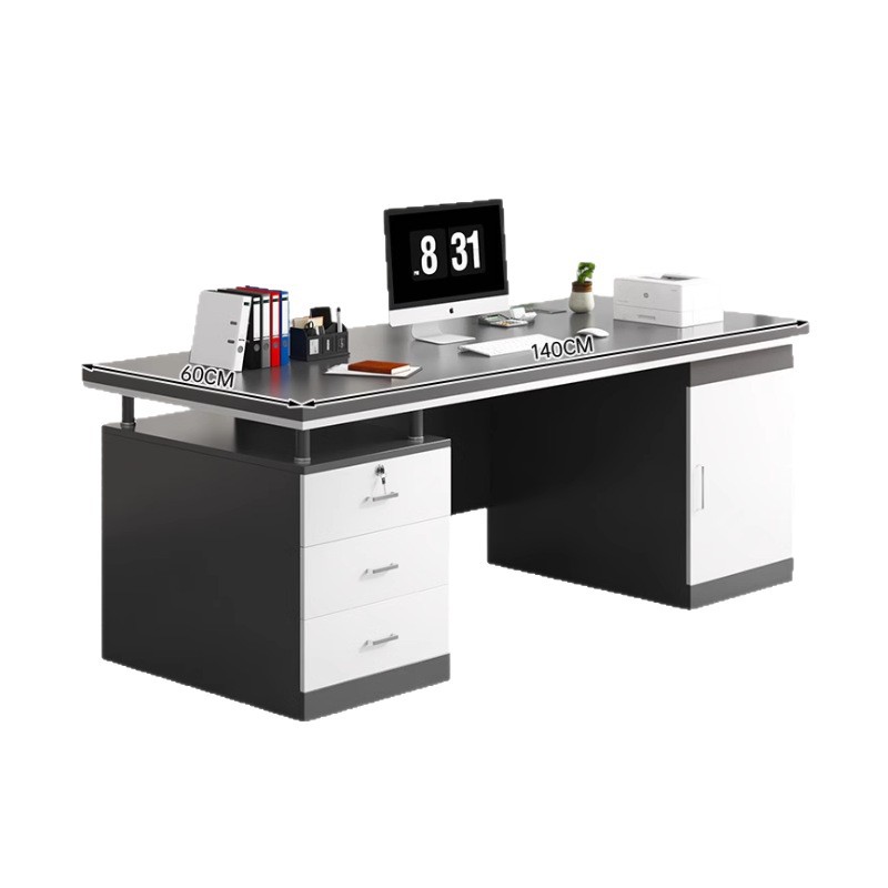 Mesa de oficina de doble mesa de oficina simple mesa de oficina combinación cara a cara mesa de computadora con cajón mesa de jefe