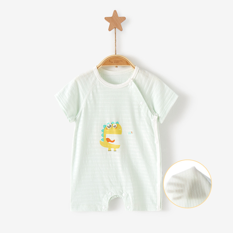 Mono para bebé, pelele fino de verano, pijama de manga corta para niños pequeños, ropa para recién nacidos, ropa para gatear, ropa de verano para niños y niñas.