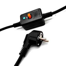 批量生产漏电保护插头电源线  热水器漏电保护插头防水漏保电源线