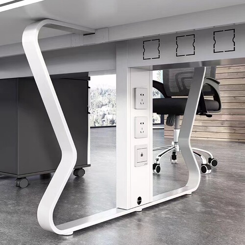 Simple staff desk steel frame computer desk office modern furniture staff desk four-person combination