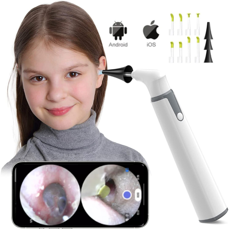 Otoscopio Visual Inalámbrico de 3.9 mm de PVC, Alta Definición, para Limpieza de Oídos