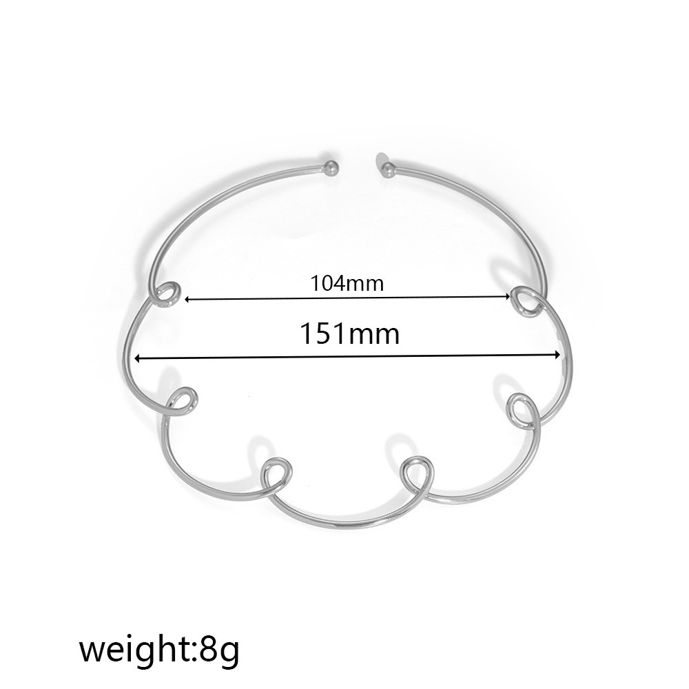 Europa y América sensación de diseño minimalista de acero inoxidable personalidad joyería india collar collar al por mayor