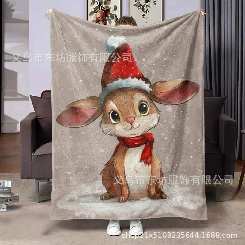 Простой рождественский олень теплый и удобный одеяло ленивый должен путешествовать дома
