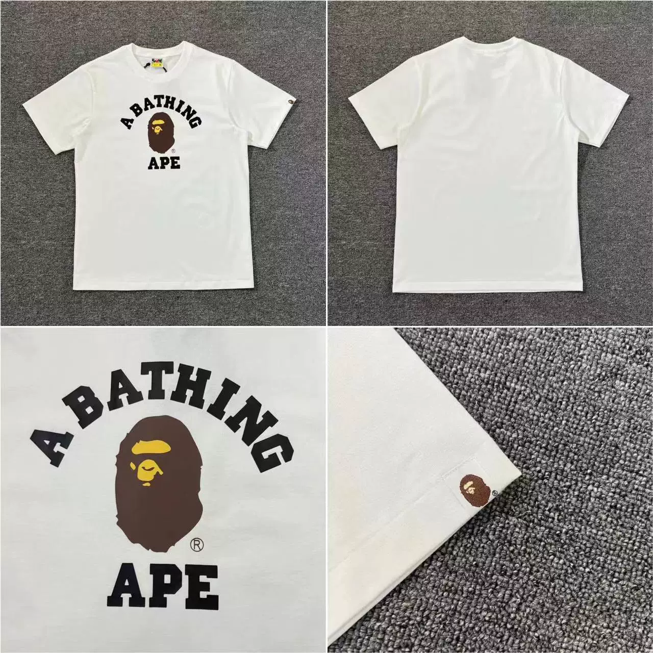 Стильный брендовый топ BAPE с половинными рукавами TEE для мужчин и женщин, камуфляж голова обезьяны, высокого уровня, свободный крой, короткий рукав