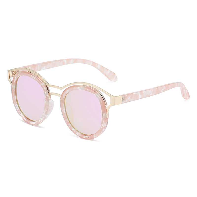 Sweet Simple Style Solid Color Flower Pc Oval Frame Full Frame Kids Sunglasses display picture 3