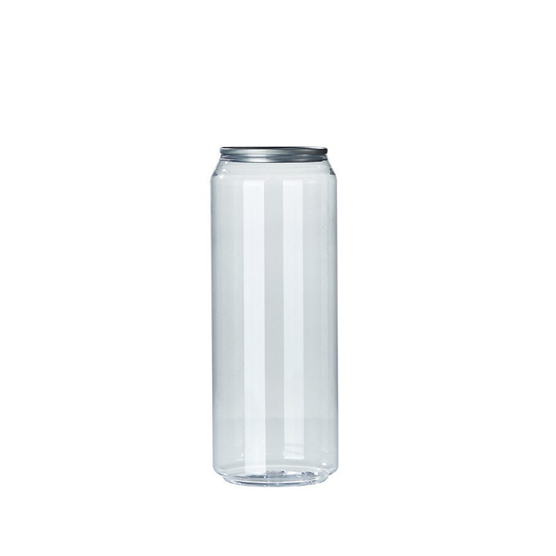 Lata de gran capacidad 900ML botella de plástico transparente botella de bebida de té con leche botella de PET boca ancha fácil de tirar botella al por mayor personalizada