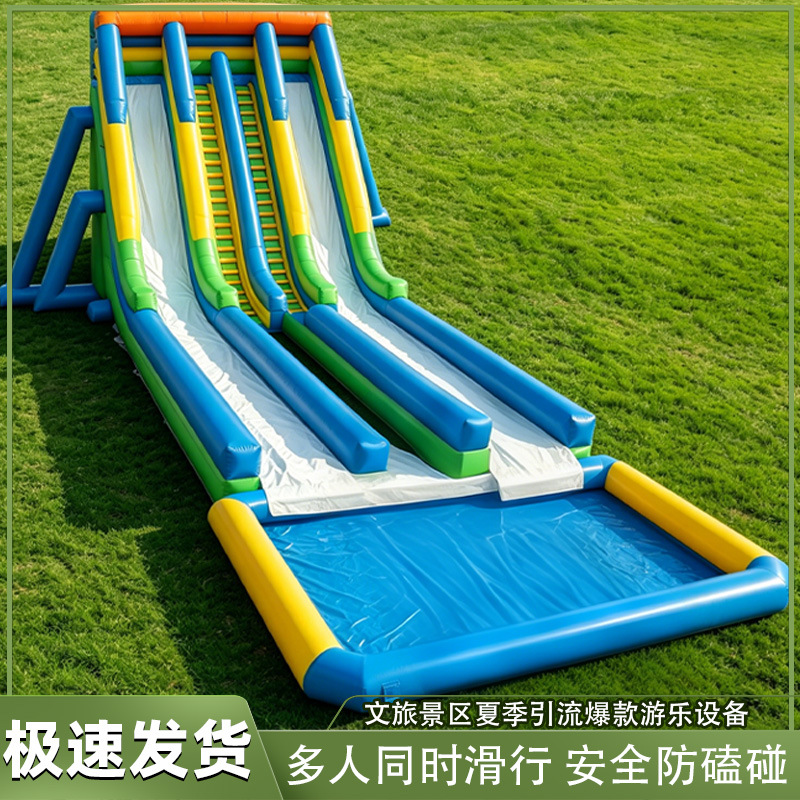 tobogan de agua infláble gran equipo de parque acuático móvil al aire libre piscina para adultos piscina infantil instalaciones combinadas