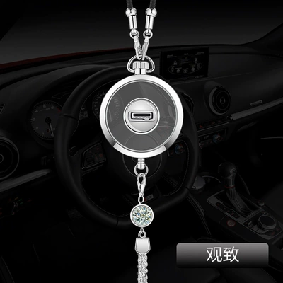 decorative pendants, and fragrance alloy — Car hanging - qianqi-silver-alloy-pendant-comes-with-1-bottle-of-blue-ocean-perfume