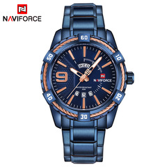 NAVIFORCE Lengxiang New Model 9117S Men's Watch Steel Strap Date Business Casual Waterproof Analog Quartz Watch
