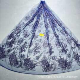 新款LC3824款花型10Y起订 单套色婚纱礼服托底面料 网纱洒金片