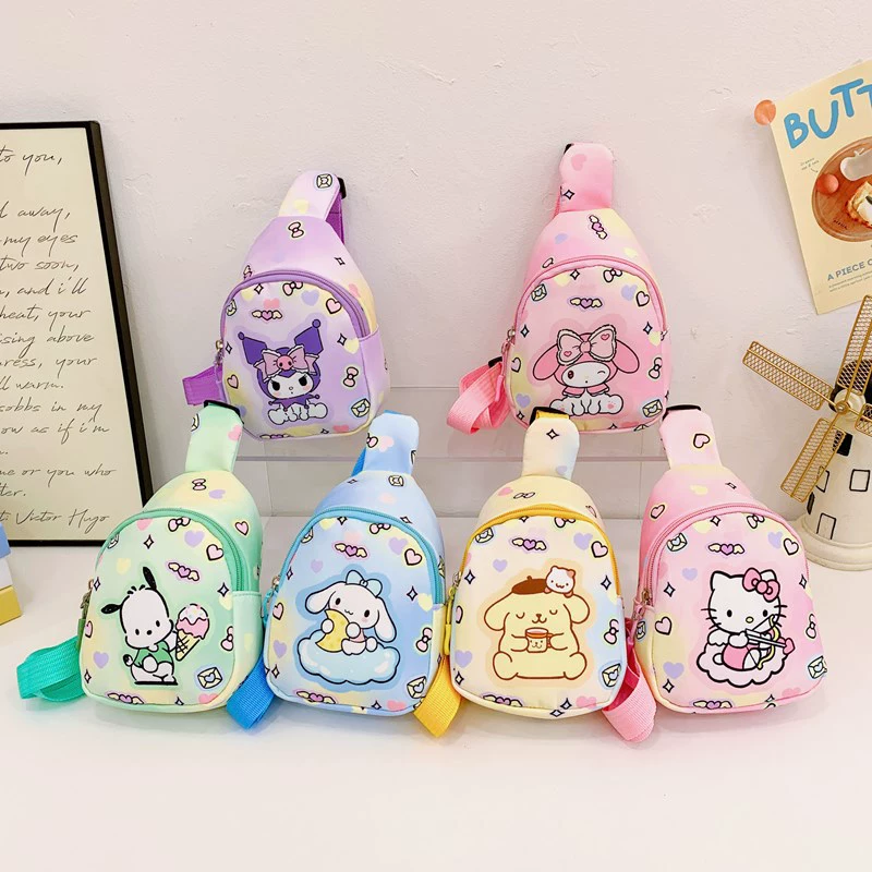 2025 новый куроми Мелоди детский нагрудный мешок для девочек мультфильм милый посыл сумка случайный дикий